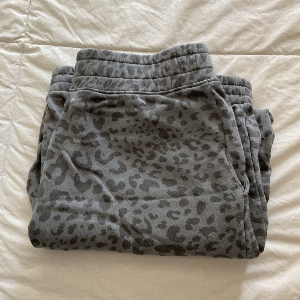 Grey Cheeta Print Sweatpants